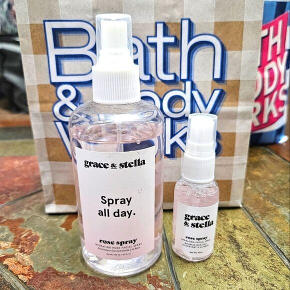 Grace & Stella rose spray facial mist bundle regular & mini like new - Picture 1 of 2